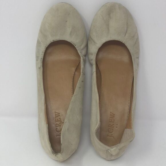 J. Crew suede pale tan ballet flats, size 7 - Picture 1 of 6